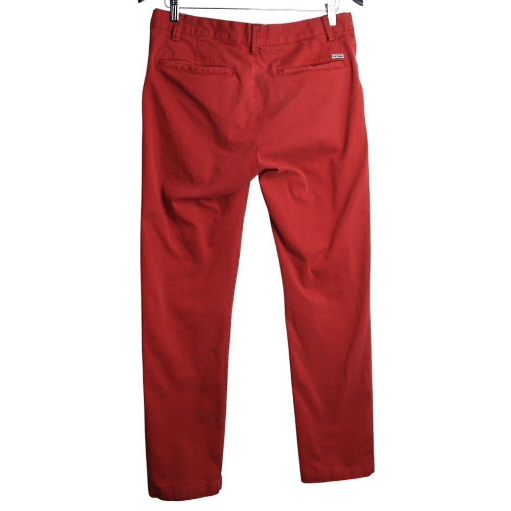 Vintage Private Member Chino Pants Striking Coral Salmon Red Men's Size 32 - Picture 3 of 8